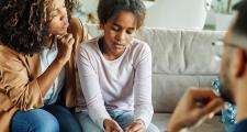 black girl, talking
