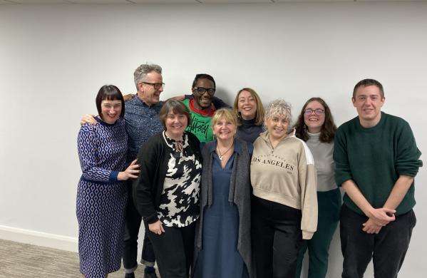 Members of the BASW England Team stand in the BASW Offices 