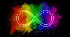 Autism rainbow infinity symbol