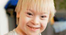 A child with Downs Syndrome