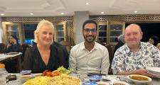 BASW NI representatives Orlaith McGibbon (left) and Davy Hayes (right) with Ashraf Albkour President of JASW (centre)