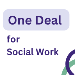an image that says one deal for social work 