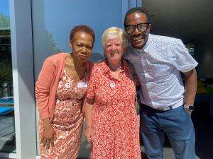 Pauline Sargeant, Pamela Trevithick & Wayne Reid at the National Organisation of Practice Teaching Conference 2024