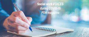 Social worker writing in diary
