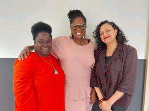 Event organisers pictured left to right: Millie Kerr, Shantel Thomas and Nimal Jude