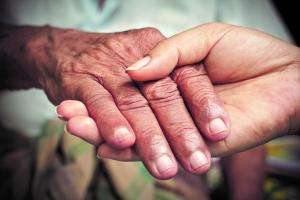 holding hands